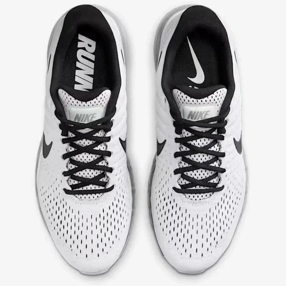 Nike White Pure Platinum Black Air Max Sneakers - Picture 3 of 12